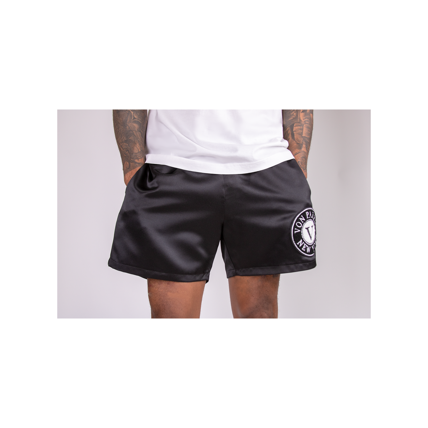 SATIN SHORTS (BLACK)