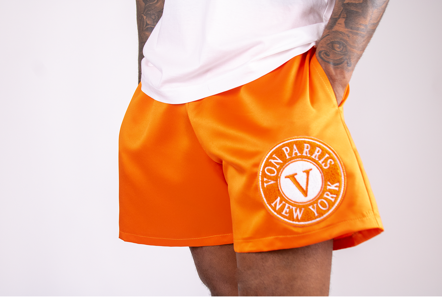 Satin Shorts (Orange)