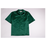 Short Sleeve Satin Shirt (Hunter Green)