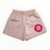SATIN SHORTS (CREAM RED PATCH)
