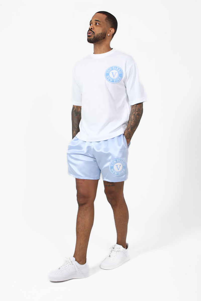 OVERSIZED VON PARRIS T-SHIRT (SKY BLUE PATCH)