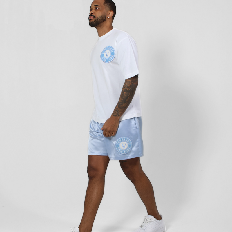 Satin Shorts (Sky Blue)