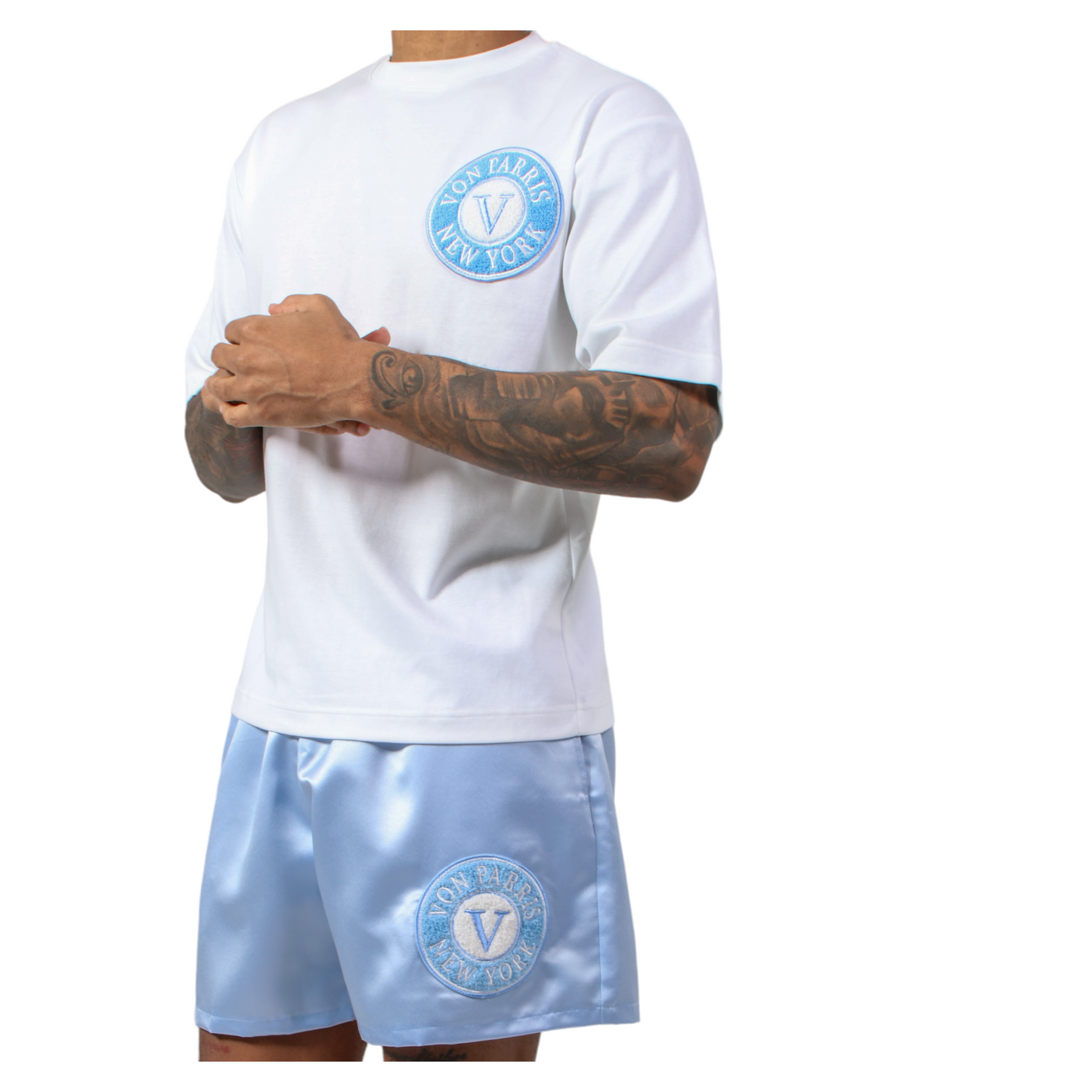 Satin Shorts (Sky Blue)