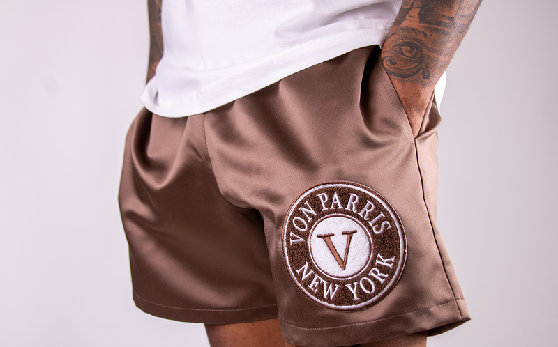 Satin Shorts (Brown)