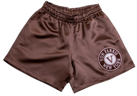 Satin Shorts (Brown)