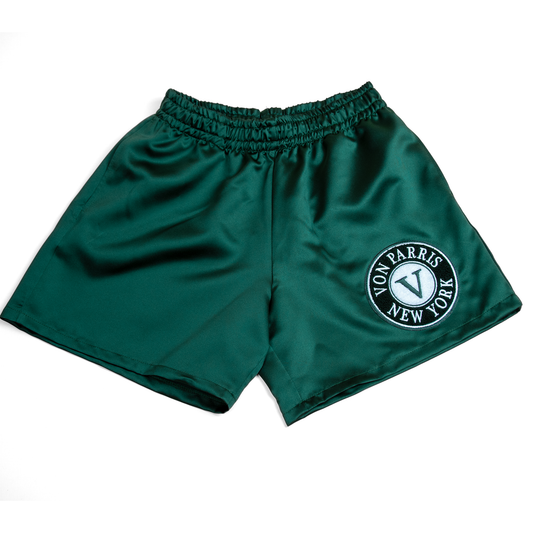 SATIN SHORTS (HUNTER GREEN)