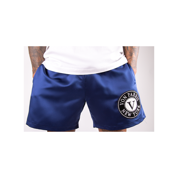 Satin Shorts (Navy Blue)