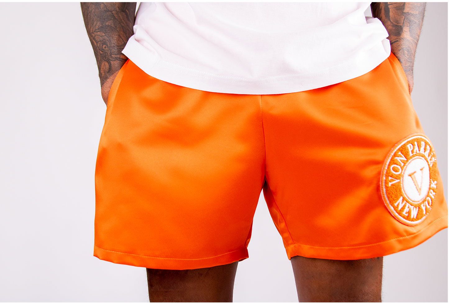 Satin Shorts (Orange)